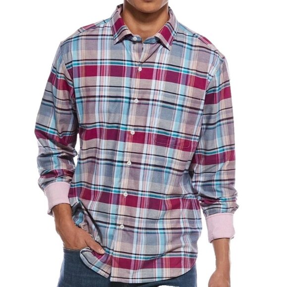 Tommy Bahama Other - Tommy Bahama Lazlo Cheers Check Button Up Shirt Mens Large Festival Plaid